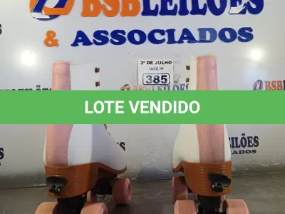 LOTE 385 - 01 PAR DE PATINS Nº39. (NO ESTADO, LEILÃO NÃO TEM GARANTIA E NEM DEVOLUÇÃO, SUJEITO A POSSÍVEIS AVARIAS VISÍVEIS/OCULTAS E/OU AUSÊNCIA DE COMPONENTES).