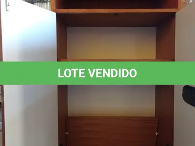 LOTE 407 - 01 ARMÁRIO EM MADEIRA 02 PORTAS. (NO ESTADO, LEILÃO NÃO TEM GARANTIA E NEM DEVOLUÇÃO, SUJEITO A POSSÍVEIS AVARIAS VISÍVEIS/OCULTAS E/OU AUSÊNCIA DE COMPONENTES).