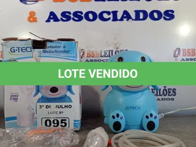 LOTE 095 - 01 INALADOR NEBULIZADOR. (NO ESTADO, LEILÃO NÃO TEM GARANTIA E NEM DEVOLUÇÃO, SUJEITO A POSSÍVEIS AVARIAS VISÍVEIS/OCULTAS E/OU AUSÊNCIA DE COMPONENTES).