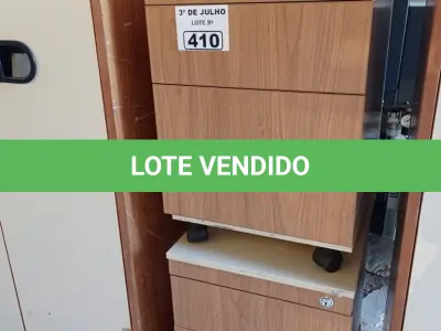 LOTE 410 - 02 GAVETEIROS COM 03 GAVETAS. (NO ESTADO, LEILÃO NÃO TEM GARANTIA E NEM DEVOLUÇÃO, SUJEITO A POSSÍVEIS AVARIAS VISÍVEIS/OCULTAS E/OU AUSÊNCIA DE COMPONENTES).