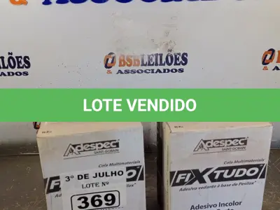 LOTE 369 - 02 CAIXAS COM ADESIVO VEDANTE A BASE DE PESILOX 20G COM 12 BISNAGAS CADA. (NO ESTADO, LEILÃO NÃO TEM GARANTIA E NEM DEVOLUÇÃO, SUJEITO A POSSÍVEIS AVARIAS VISÍVEIS/OCULTAS E/OU AUSÊNCIA DE COMPONENTES).