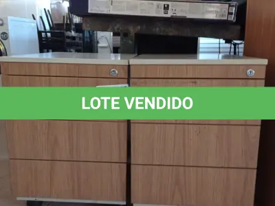 LOTE 406 - 02 GAVETEIROS COM 03 GAVETAS. (NO ESTADO, LEILÃO NÃO TEM GARANTIA E NEM DEVOLUÇÃO, SUJEITO A POSSÍVEIS AVARIAS VISÍVEIS/OCULTAS E/OU AUSÊNCIA DE COMPONENTES).
