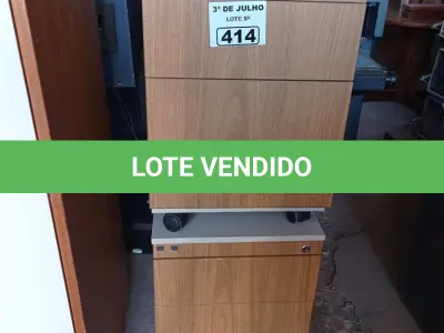 LOTE 414 - 02 GAVETEIROS COM 03 GAVETAS. (NO ESTADO, LEILÃO NÃO TEM GARANTIA E NEM DEVOLUÇÃO, SUJEITO A POSSÍVEIS AVARIAS VISÍVEIS/OCULTAS E/OU AUSÊNCIA DE COMPONENTES).