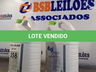 LOTE 358 - 10 LITROS DE AGI PRO RESTAURADOR DE BRILHO. (NO ESTADO, LEILÃO NÃO TEM GARANTIA E NEM DEVOLUÇÃO, SUJEITO A POSSÍVEIS AVARIAS VISÍVEIS/OCULTAS E/OU AUSÊNCIA DE COMPONENTES).