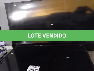 LOTE 352 - 02 TV’S MARCAS E MODELOS DIVERSOS PARA RETIRADA DE PEÇAS. (NO ESTADO, LEILÃO NÃO TEM GARANTIA E NEM DEVOLUÇÃO, SUJEITO A POSSÍVEIS AVARIAS VISÍVEIS/OCULTAS E/OU AUSÊNCIA DE COMPONENTES).