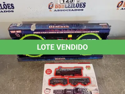 LOTE 125 - 01 PISTA TREM LOCOMOTIVA E 01 DJ MIXER. (NO ESTADO, LEILÃO NÃO TEM GARANTIA E NEM DEVOLUÇÃO, SUJEITO A POSSÍVEIS AVARIAS VISÍVEIS/OCULTAS E/OU AUSÊNCIA DE COMPONENTES).