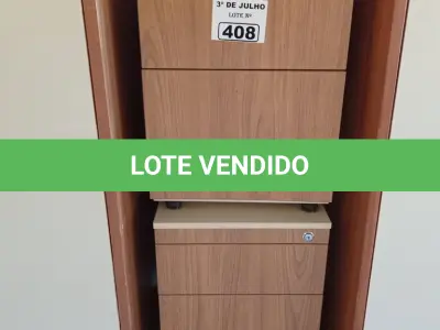 LOTE 408 - 02 GAVETEIROS COM 03 GAVETAS. (NO ESTADO, LEILÃO NÃO TEM GARANTIA E NEM DEVOLUÇÃO, SUJEITO A POSSÍVEIS AVARIAS VISÍVEIS/OCULTAS E/OU AUSÊNCIA DE COMPONENTES).