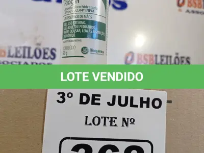 LOTE 368 - 02 CAIXAS COM BISNAGAS DE ÁLCOOL ETÍLICO HIDRATADO 70% COM 30 UNIDADES CADA. (NO ESTADO, LEILÃO NÃO TEM GARANTIA E NEM DEVOLUÇÃO, SUJEITO A POSSÍVEIS AVARIAS VISÍVEIS/OCULTAS E/OU AUSÊNCIA DE COMPONENTES).