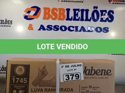 LOTE 379 - 01 CAIXA COM LUVAS RANHURADA TAMANHO “M” SÃO 36 PARES. (NO ESTADO, LEILÃO NÃO TEM GARANTIA E NEM DEVOLUÇÃO, SUJEITO A POSSÍVEIS AVARIAS VISÍVEIS/OCULTAS E/OU AUSÊNCIA DE COMPONENTES).