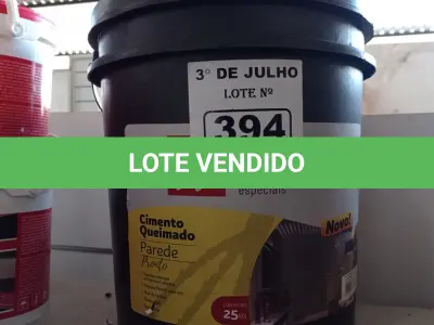 LOTE 394 - 01 BALDE DE CIMENTO QUEIMADO PAREDE DACAPÓ 25KG. (NO ESTADO, LEILÃO NÃO TEM GARANTIA E NEM DEVOLUÇÃO, SUJEITO A POSSÍVEIS AVARIAS VISÍVEIS/OCULTAS E/OU AUSÊNCIA DE COMPONENTES).