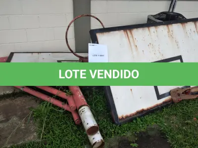 LOTE 123 - 02 TABELAS PARA BASQUETE (UNIDADE: B-090 - GUARULHOS/SP - LOCAL DE RETIRADA: RUA CELSO RODRIGUES SALGUEIRO S/N - JARDIM NOVO PORTUGAL - GUARULHOS/SP - CEP: 07160-465)