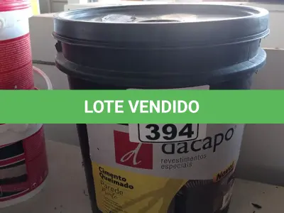 LOTE 394 - 01 BALDE DE CIMENTO QUEIMADO PAREDE DACAPÓ 25KG. (NO ESTADO, LEILÃO NÃO TEM GARANTIA E NEM DEVOLUÇÃO, SUJEITO A POSSÍVEIS AVARIAS VISÍVEIS/OCULTAS E/OU AUSÊNCIA DE COMPONENTES).