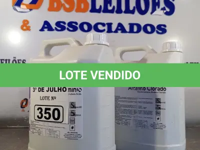 LOTE 350 - 01 GALÃO DE LIMPA ALUMÍNIO E 01 GALÃO DE ALCALINO CLORADO 5 LITROS. (NO ESTADO, LEILÃO NÃO TEM GARANTIA E NEM DEVOLUÇÃO, SUJEITO A POSSÍVEIS AVARIAS VISÍVEIS/OCULTAS E/OU AUSÊNCIA DE COMPONENTES).