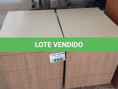LOTE 406 - 02 GAVETEIROS COM 03 GAVETAS. (NO ESTADO, LEILÃO NÃO TEM GARANTIA E NEM DEVOLUÇÃO, SUJEITO A POSSÍVEIS AVARIAS VISÍVEIS/OCULTAS E/OU AUSÊNCIA DE COMPONENTES).