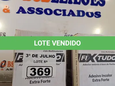 LOTE 369 - 02 CAIXAS COM ADESIVO VEDANTE A BASE DE PESILOX 20G COM 12 BISNAGAS CADA. (NO ESTADO, LEILÃO NÃO TEM GARANTIA E NEM DEVOLUÇÃO, SUJEITO A POSSÍVEIS AVARIAS VISÍVEIS/OCULTAS E/OU AUSÊNCIA DE COMPONENTES).