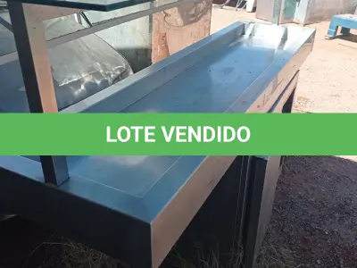 LOTE 421 - 01 BALCÃO E 01 ILHA EM INOX INCOMPLETOS. (NO ESTADO, LEILÃO NÃO TEM GARANTIA E NEM DEVOLUÇÃO, SUJEITO A POSSÍVEIS AVARIAS VISÍVEIS/OCULTAS E/OU AUSÊNCIA DE COMPONENTES).