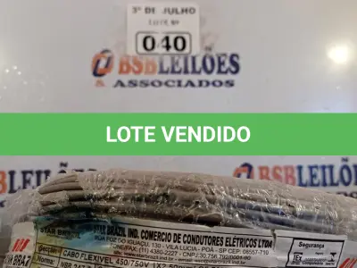 LOTE 040 - 01 ROLO DE CABO FLEXÍVEL STAR BRASIL 1X2,5MM NA COR CINZA (NOVO). (NO ESTADO, LEILÃO NÃO TEM GARANTIA E NEM DEVOLUÇÃO, SUJEITO A POSSÍVEIS AVARIAS VISÍVEIS/OCULTAS E/OU AUSÊNCIA DE COMPONENTES).