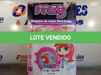 LOTE 096 - 01 MÁQUINA DE LAVAR ELETRÔNICA DA MEG. (NO ESTADO, LEILÃO NÃO TEM GARANTIA E NEM DEVOLUÇÃO, SUJEITO A POSSÍVEIS AVARIAS VISÍVEIS/OCULTAS E/OU AUSÊNCIA DE COMPONENTES).