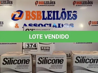 LOTE 374 - 04 CAIXAS COM SILICONE TRANSPARENTE MULTIUSO COM 12 UNIDADES CADA. (NO ESTADO, LEILÃO NÃO TEM GARANTIA E NEM DEVOLUÇÃO, SUJEITO A POSSÍVEIS AVARIAS VISÍVEIS/OCULTAS E/OU AUSÊNCIA DE COMPONENTES).