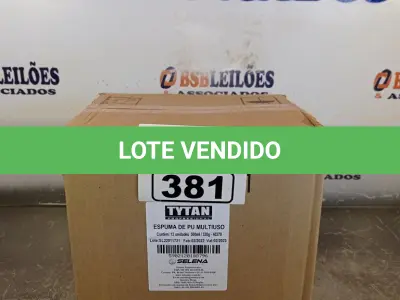 LOTE 381 - 12 TUBOS DE ESPUMA PU MULTIUSO TYTAN. (NO ESTADO, LEILÃO NÃO TEM GARANTIA E NEM DEVOLUÇÃO, SUJEITO A POSSÍVEIS AVARIAS VISÍVEIS/OCULTAS E/OU AUSÊNCIA DE COMPONENTES).