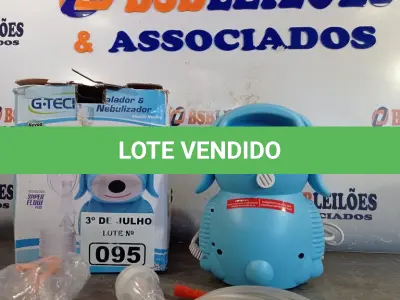 LOTE 095 - 01 INALADOR NEBULIZADOR. (NO ESTADO, LEILÃO NÃO TEM GARANTIA E NEM DEVOLUÇÃO, SUJEITO A POSSÍVEIS AVARIAS VISÍVEIS/OCULTAS E/OU AUSÊNCIA DE COMPONENTES).