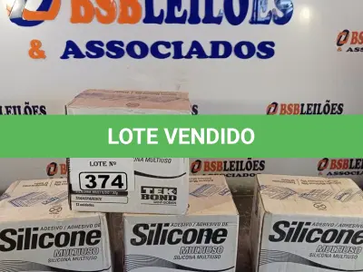 LOTE 374 - 04 CAIXAS COM SILICONE TRANSPARENTE MULTIUSO COM 12 UNIDADES CADA. (NO ESTADO, LEILÃO NÃO TEM GARANTIA E NEM DEVOLUÇÃO, SUJEITO A POSSÍVEIS AVARIAS VISÍVEIS/OCULTAS E/OU AUSÊNCIA DE COMPONENTES).