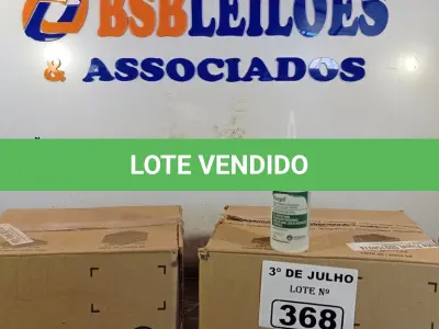 LOTE 368 - 02 CAIXAS COM BISNAGAS DE ÁLCOOL ETÍLICO HIDRATADO 70% COM 30 UNIDADES CADA. (NO ESTADO, LEILÃO NÃO TEM GARANTIA E NEM DEVOLUÇÃO, SUJEITO A POSSÍVEIS AVARIAS VISÍVEIS/OCULTAS E/OU AUSÊNCIA DE COMPONENTES).