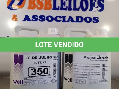 LOTE 350 - 01 GALÃO DE LIMPA ALUMÍNIO E 01 GALÃO DE ALCALINO CLORADO 5 LITROS. (NO ESTADO, LEILÃO NÃO TEM GARANTIA E NEM DEVOLUÇÃO, SUJEITO A POSSÍVEIS AVARIAS VISÍVEIS/OCULTAS E/OU AUSÊNCIA DE COMPONENTES).