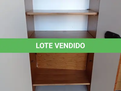 LOTE 413 - 01 ARMÁRIO EM MADEIRA 02 PORTAS. (NO ESTADO, LEILÃO NÃO TEM GARANTIA E NEM DEVOLUÇÃO, SUJEITO A POSSÍVEIS AVARIAS VISÍVEIS/OCULTAS E/OU AUSÊNCIA DE COMPONENTES).