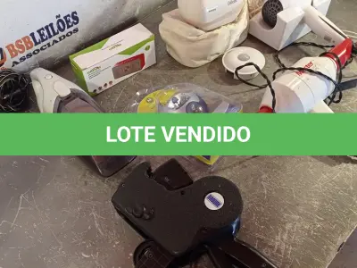 LOTE 107 - 01 CAIXA DE SOM BLUETOOTH, 01 ASPIRADOR DE PÓ 12V, 01 MASSAGEADOR, 01 CARREGADOR DE MESA, 01 ETIQUETADOR, 01 SECADOR DE CABELOS, 01 SOPRADOR E 01 SENSOR FOTOCÉLULA. (NO ESTADO, LEILÃO NÃO TEM GARANTIA E NEM DEVOLUÇÃO, SUJEITO A POSSÍVEIS AVARIAS VISÍVEIS/OCULTAS E/OU AUSÊNCIA DE COMPONENTES).