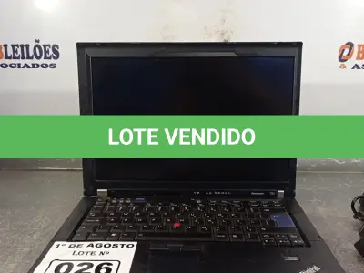LOTE 026 - 01 NOTEBOOK MARCA LENOVO TD61. (NO ESTADO, LEILÃO NÃO TEM GARANTIA E NEM DEVOLUÇÃO, SUJEITO A POSSÍVEIS AVARIAS VISÍVEIS/OCULTAS E/OU AUSÊNCIA DE COMPONENTES).