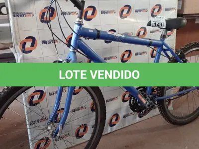 LOTE 141 - 01 BICICLETA ARO 26. (NO ESTADO, LEILÃO NÃO TEM GARANTIA E NEM DEVOLUÇÃO, SUJEITO A POSSÍVEIS AVARIAS VISÍVEIS/OCULTAS E/OU AUSÊNCIA DE COMPONENTES).
