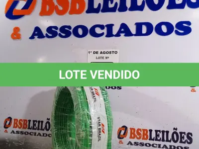 LOTE 145 - 01 ROLO DE CABO FLEXÍVEL 1X4MM NA COR VERDE.100 METROS (NOVO) (NO ESTADO, LEILÃO NÃO TEM GARANTIA E NEM DEVOLUÇÃO, SUJEITO A POSSÍVEIS AVARIAS VISÍVEIS/OCULTAS E/OU AUSÊNCIA DE COMPONENTES).