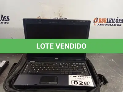 LOTE 028 - 01 NOTEBOOK MARCA HP COM MALETA. (NO ESTADO, LEILÃO NÃO TEM GARANTIA E NEM DEVOLUÇÃO, SUJEITO A POSSÍVEIS AVARIAS VISÍVEIS/OCULTAS E/OU AUSÊNCIA DE COMPONENTES).