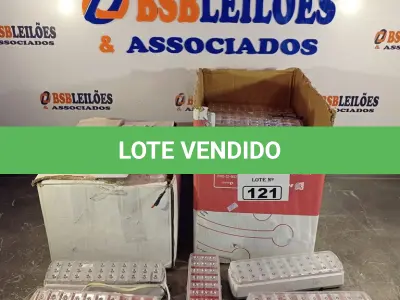 LOTE 121 - 01 LOTE COM VÁRIAS LUMINÁRIAS DE EMERGÊNCIA MARCAS E MODELOS DIVERSOS. (NO ESTADO, LEILÃO NÃO TEM GARANTIA E NEM DEVOLUÇÃO, SUJEITO A POSSÍVEIS AVARIAS VISÍVEIS/OCULTAS E/OU AUSÊNCIA DE COMPONENTES).