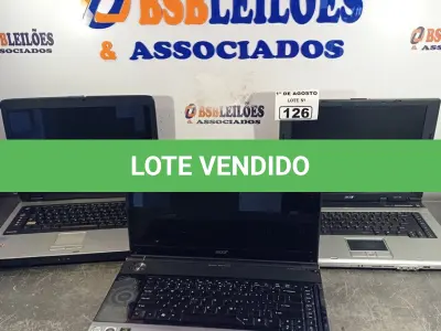 LOTE 126 - 03 NOTEBOOK’S MARCAS E MODELOS DIVERSOS PARA RETIRADA DE PEÇAS. (NO ESTADO, LEILÃO NÃO TEM GARANTIA E NEM DEVOLUÇÃO, SUJEITO A POSSÍVEIS AVARIAS VISÍVEIS/OCULTAS E/OU AUSÊNCIA DE COMPONENTES).