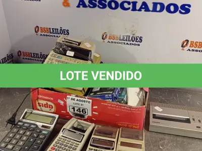 LOTE 146 - 01 LOTE COM VÁRIAS BOBINAS DE PAPEL E CALCULADORAS MARCAS E MODELOS DIVERSOS. (NO ESTADO, LEILÃO NÃO TEM GARANTIA E NEM DEVOLUÇÃO, SUJEITO A POSSÍVEIS AVARIAS VISÍVEIS/OCULTAS E/OU AUSÊNCIA DE COMPONENTES).