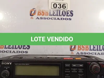 LOTE 036 - 01 APARELHO DIGITAL ÁUDIO TAPE-RECORDER MARCA SONY MODELO TCD-D10. (NO ESTADO, LEILÃO NÃO TEM GARANTIA E NEM DEVOLUÇÃO, SUJEITO A POSSÍVEIS AVARIAS VISÍVEIS/OCULTAS E/OU AUSÊNCIA DE COMPONENTES).