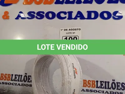 LOTE 100 - 01 ROLO DE CABO FLEXÍVEL 1X2,5MM NA COR BRANCA. 100 METROS (NOVO)(NO ESTADO, LEILÃO NÃO TEM GARANTIA E NEM DEVOLUÇÃO, SUJEITO A POSSÍVEIS AVARIAS VISÍVEIS/OCULTAS E/OU AUSÊNCIA DE COMPONENTES).