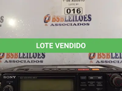 LOTE 016 - 01 APARELHO DIGITAL ÁUDIO TAPE-RECORDER MARCA SONY MODELO TCD-D10. (NO ESTADO, LEILÃO NÃO TEM GARANTIA E NEM DEVOLUÇÃO, SUJEITO A POSSÍVEIS AVARIAS VISÍVEIS/OCULTAS E/OU AUSÊNCIA DE COMPONENTES).