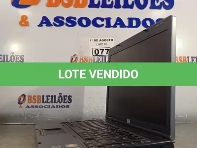LOTE 077 - 01 NOTEBOOK MARCA HP COMPAQ 6515B. (NO ESTADO, LEILÃO NÃO TEM GARANTIA E NEM DEVOLUÇÃO, SUJEITO A POSSÍVEIS AVARIAS VISÍVEIS/OCULTAS E/OU AUSÊNCIA DE COMPONENTES).