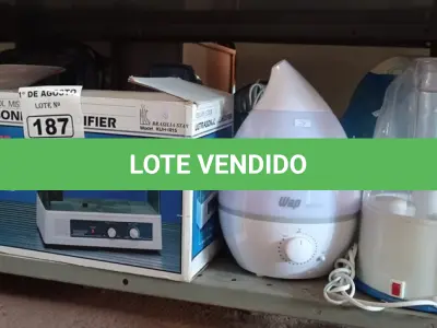 LOTE 187 - 02 NEBULIZADORES E 07 UMIDIFICADORES DE AR MARCAS E MODELOS DIVERSOS. (NO ESTADO, LEILÃO NÃO TEM GARANTIA E NEM DEVOLUÇÃO, SUJEITO A POSSÍVEIS AVARIAS VISÍVEIS/OCULTAS E/OU AUSÊNCIA DE COMPONENTES).