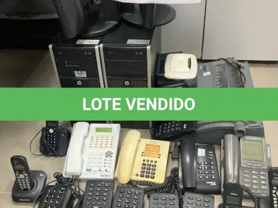LOTE 654 - 02 MONITORES LG + 2 MICROCOMPUTADOR CPU COMPAQ PRO 63 + MAQUINA DE ESCREVER ELETRONICA + AP TELEFONICO PANASONIC +  2 AP TELEFONICO DIGITAL PHILLIPS + MODEM ADSL ROUTE +  TELEFONE SEM FIO  + 5 TELEFONES COM FIO + 5 TELEFONES HEADSET  +  NOBREAK SMSI. (UNIDADE: DN 164 - SANTO ANTÔNIO DA PLATINA/PR - LOCAL DE RETIRADA: RODOVIA BR-153 - KM 41, Nº 970 –  SANTO ANTÔNIO DA PLATINA/PR - CEP: 86.430-000)