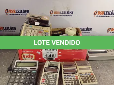 LOTE 146 - 01 LOTE COM VÁRIAS BOBINAS DE PAPEL E CALCULADORAS MARCAS E MODELOS DIVERSOS. (NO ESTADO, LEILÃO NÃO TEM GARANTIA E NEM DEVOLUÇÃO, SUJEITO A POSSÍVEIS AVARIAS VISÍVEIS/OCULTAS E/OU AUSÊNCIA DE COMPONENTES).