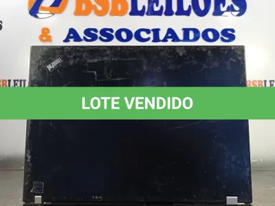 LOTE 001 - 01 NOTEBOOK MARCA LENOVO. (NO ESTADO, LEILÃO NÃO TEM GARANTIA E NEM DEVOLUÇÃO, SUJEITO A POSSÍVEIS AVARIAS VISÍVEIS/OCULTAS E/OU AUSÊNCIA DE COMPONENTES).