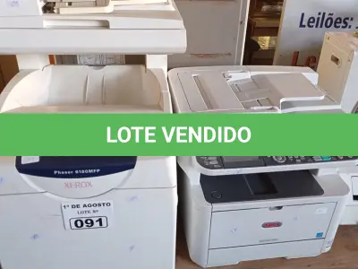 LOTE 091 - 02 IMPRESSORAS MULTIFUNCIONAL MARCAS E MODELOS DIVERSOS. (NO ESTADO, LEILÃO NÃO TEM GARANTIA E NEM DEVOLUÇÃO, SUJEITO A POSSÍVEIS AVARIAS VISÍVEIS/OCULTAS E/OU AUSÊNCIA DE COMPONENTES).