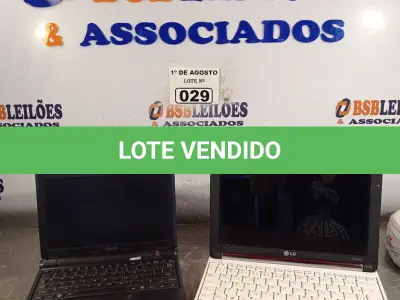 LOTE 029 - 02 NETBOOKS MARCAS E MODELOS DIVERSOS. (NO ESTADO, LEILÃO NÃO TEM GARANTIA E NEM DEVOLUÇÃO, SUJEITO A POSSÍVEIS AVARIAS VISÍVEIS/OCULTAS E/OU AUSÊNCIA DE COMPONENTES).