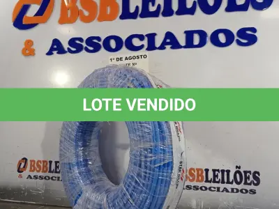 LOTE 090 - 01 ROLO DE CABO FLEXÍVEL 1X10MM NA COR AZUL. 100 METROS (NOVO)(NO ESTADO, LEILÃO NÃO TEM GARANTIA E NEM DEVOLUÇÃO, SUJEITO A POSSÍVEIS AVARIAS VISÍVEIS/OCULTAS E/OU AUSÊNCIA DE COMPONENTES).