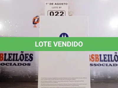 LOTE 022 - 01 APARELHO DE TELEFONE MOTO XT 1092 2ª GERAÇÃO BLACK. (NO ESTADO, LEILÃO NÃO TEM GARANTIA E NEM DEVOLUÇÃO, SUJEITO A POSSÍVEIS AVARIAS VISÍVEIS/OCULTAS E/OU AUSÊNCIA DE COMPONENTES).