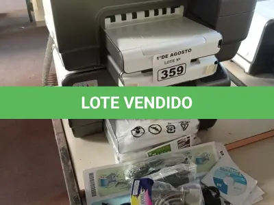 LOTE 359 - 02 IMPRESSORAS MARCAS HP MODELO INK JET 1200WN INCOMPLETAS. (NO ESTADO, LEILÃO NÃO TEM GARANTIA E NEM DEVOLUÇÃO, SUJEITO A POSSÍVEIS AVARIAS VISÍVEIS/OCULTAS E/OU AUSÊNCIA DE COMPONENTES).